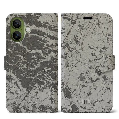 【矢吹（福島県）】地図柄iPhoneケース（手帳タイプ）