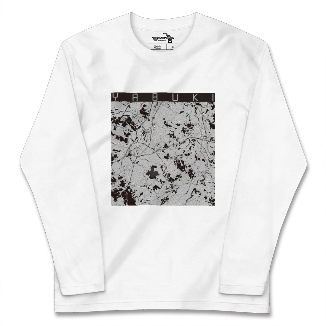 【矢吹(福島県)】地図柄ロングスリーブTシャツ