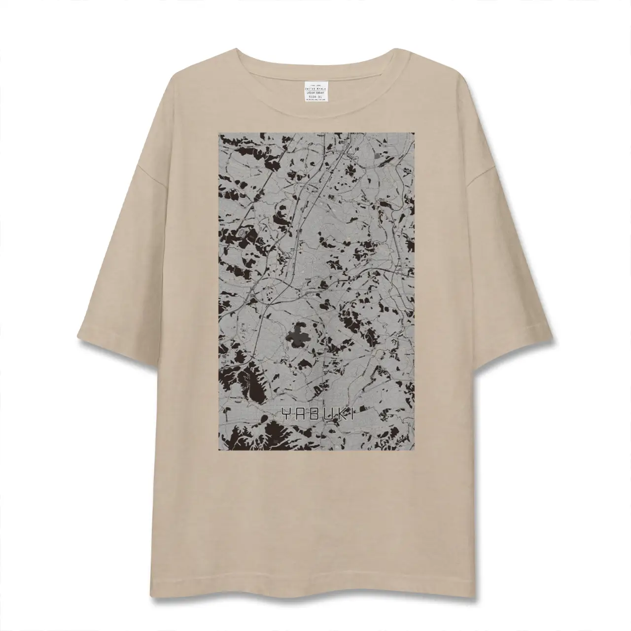 【矢吹（福島県）】地図柄ビッグシルエットTシャツ