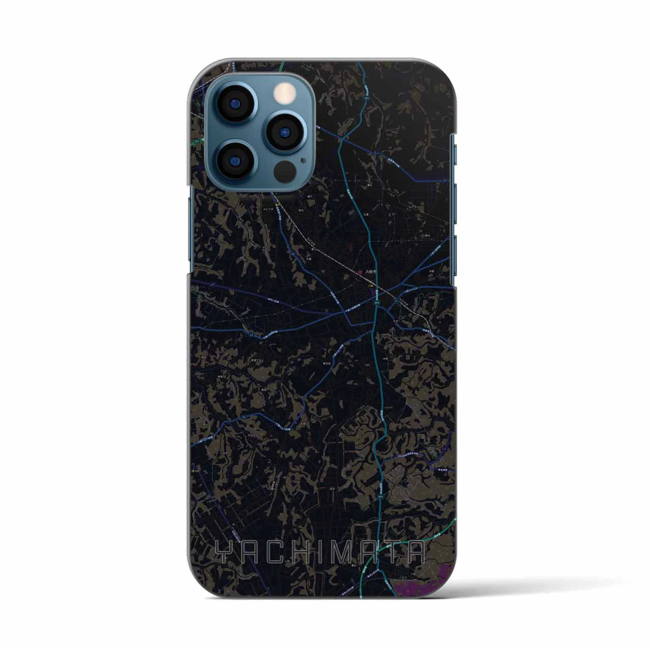【八街（千葉県）】地図柄iPhoneケース（バックカバータイプ）