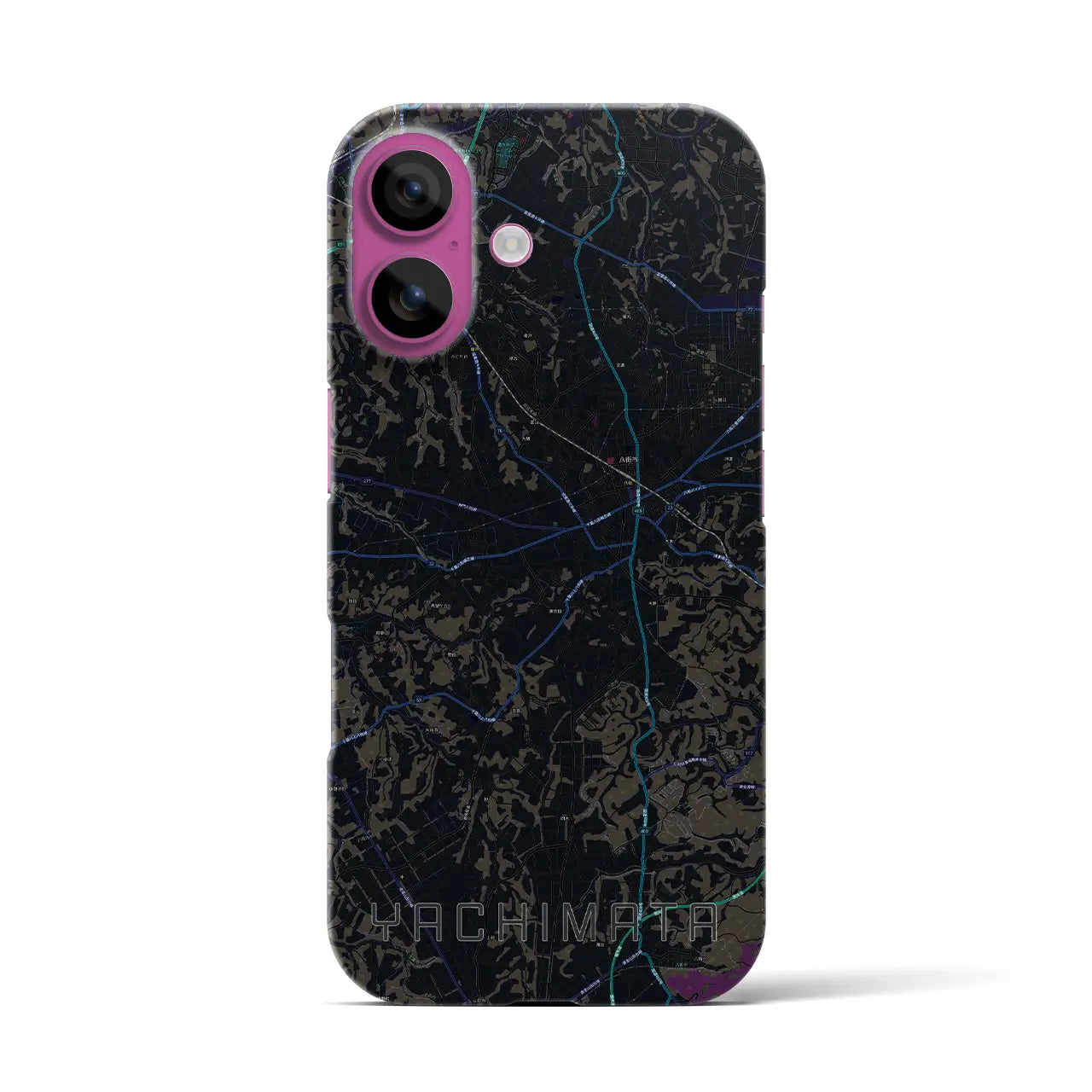 【八街（千葉県）】地図柄iPhoneケース（バックカバータイプ）