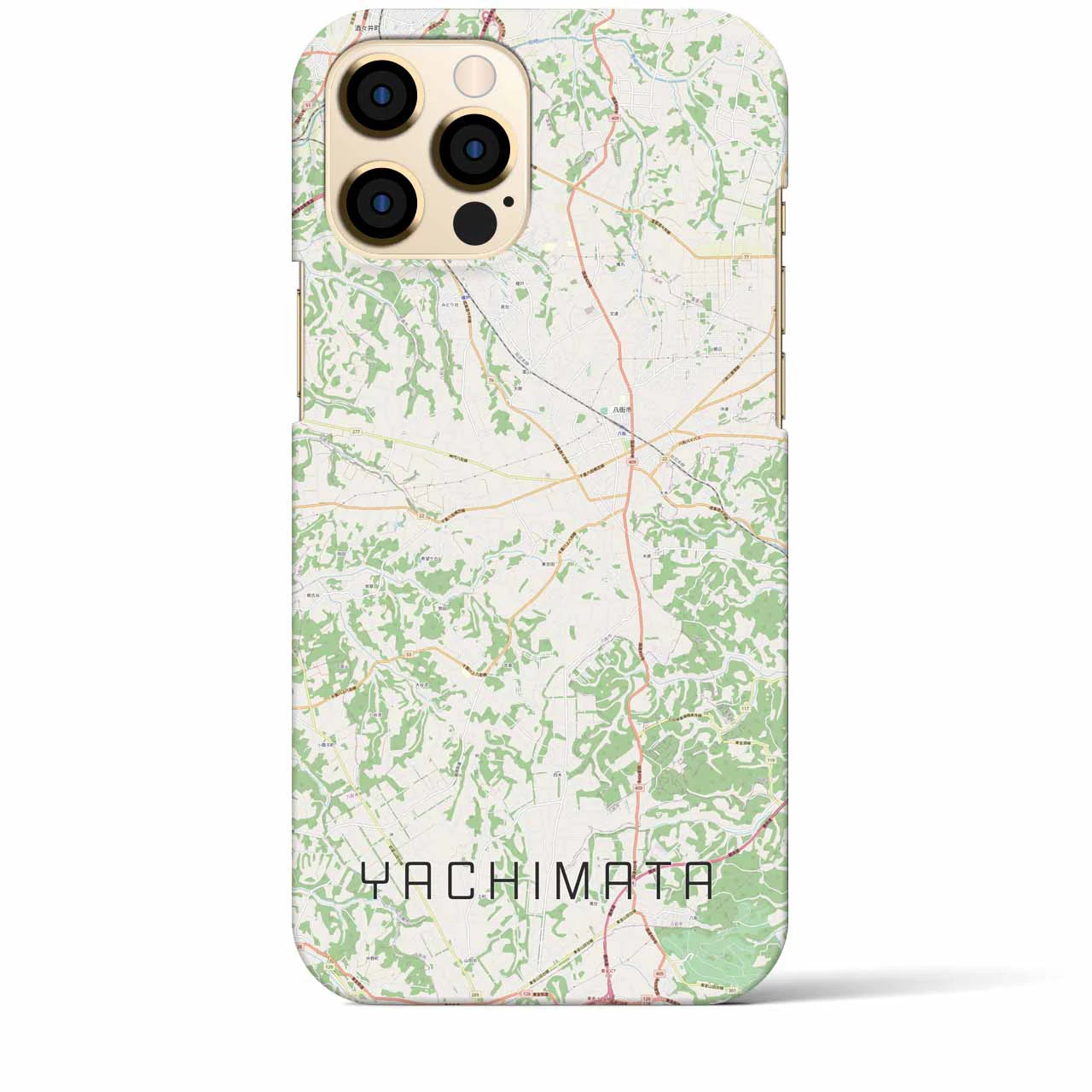 【八街（千葉県）】地図柄iPhoneケース（バックカバータイプ）