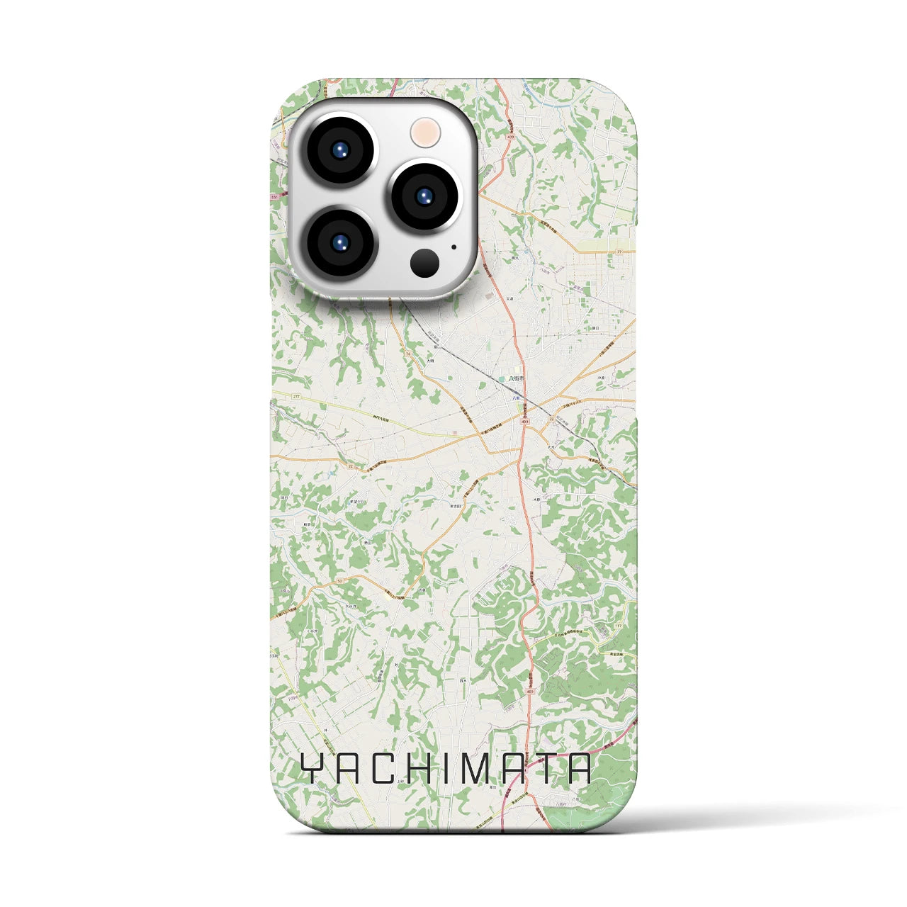 【八街（千葉県）】地図柄iPhoneケース（バックカバータイプ）