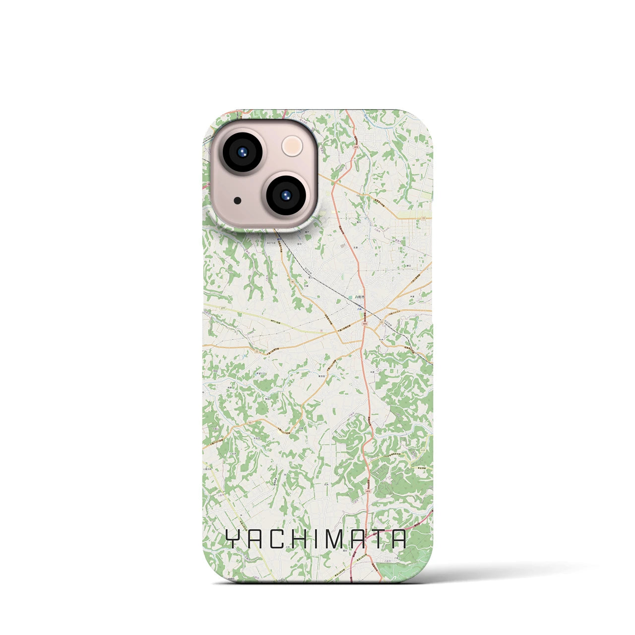 【八街（千葉県）】地図柄iPhoneケース（バックカバータイプ）