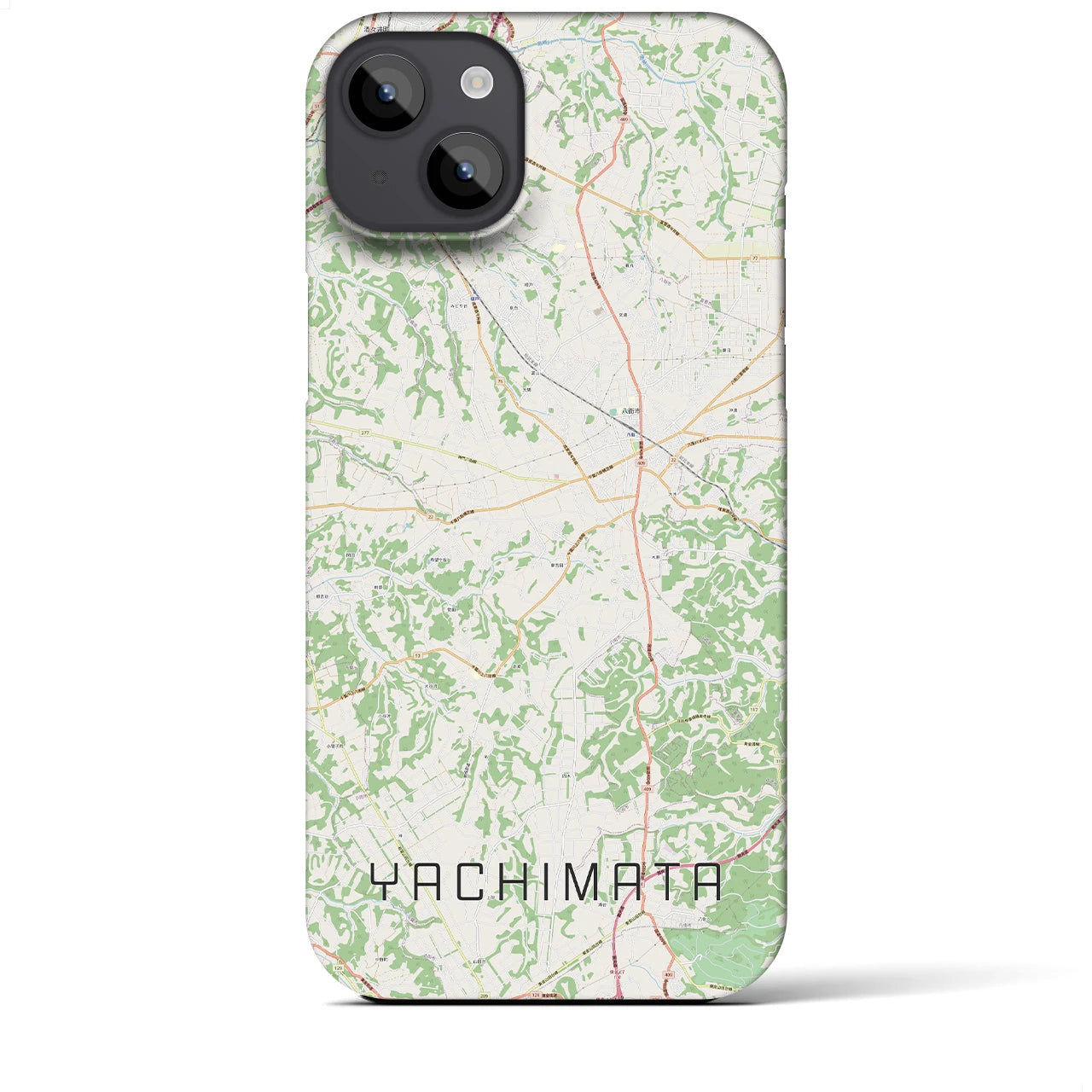 【八街（千葉県）】地図柄iPhoneケース（バックカバータイプ）