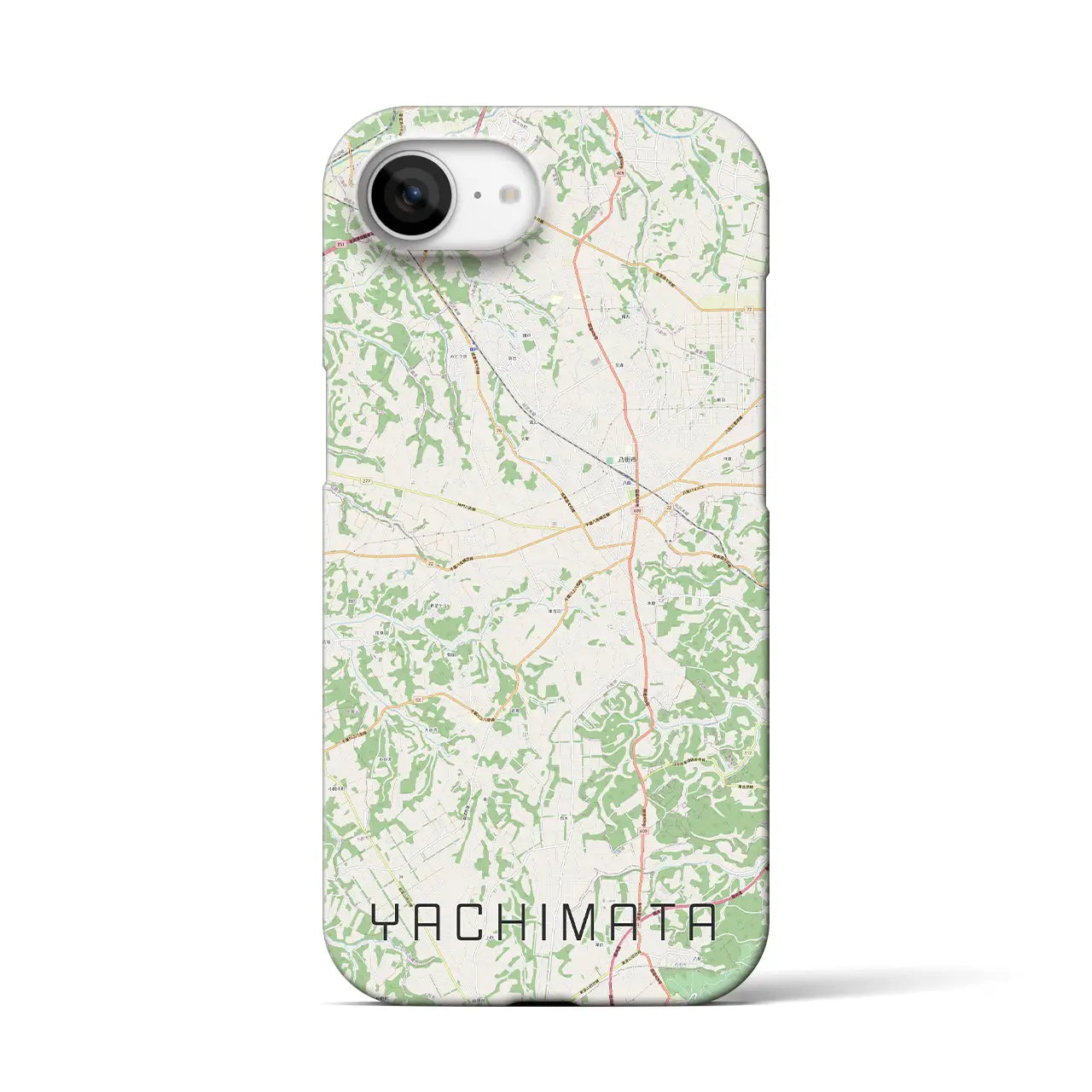【八街（千葉県）】地図柄iPhoneケース（バックカバータイプ）