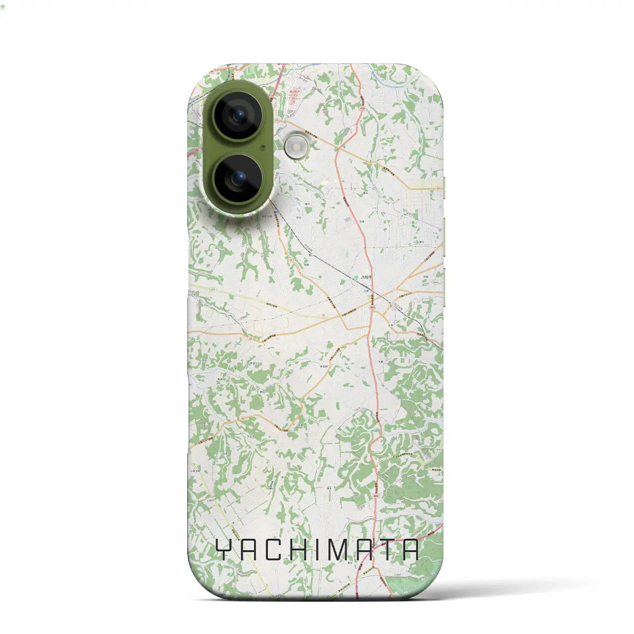 【八街（千葉県）】地図柄iPhoneケース（バックカバータイプ）