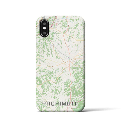 【八街（千葉県）】地図柄iPhoneケース（バックカバータイプ）