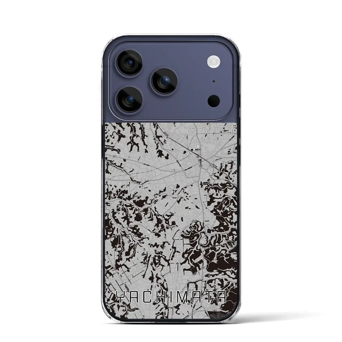 【八街(千葉県)】地図柄iPhoneケース(クリアタイプ)