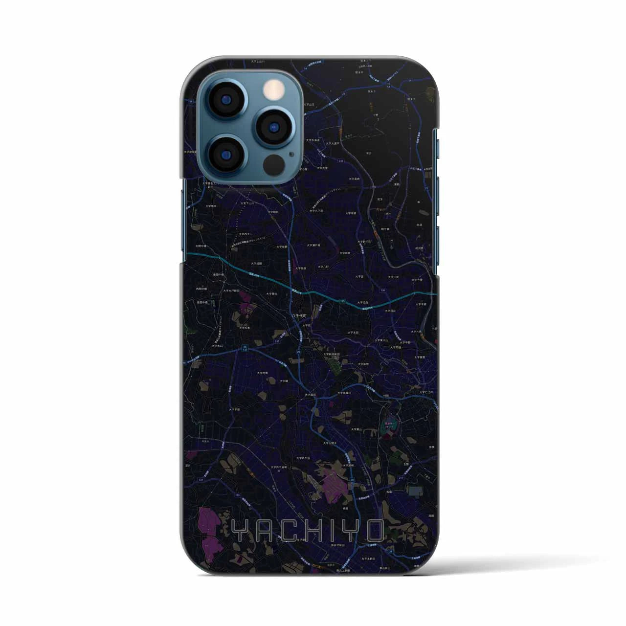 【八千代（茨城県）】地図柄iPhoneケース（バックカバータイプ）