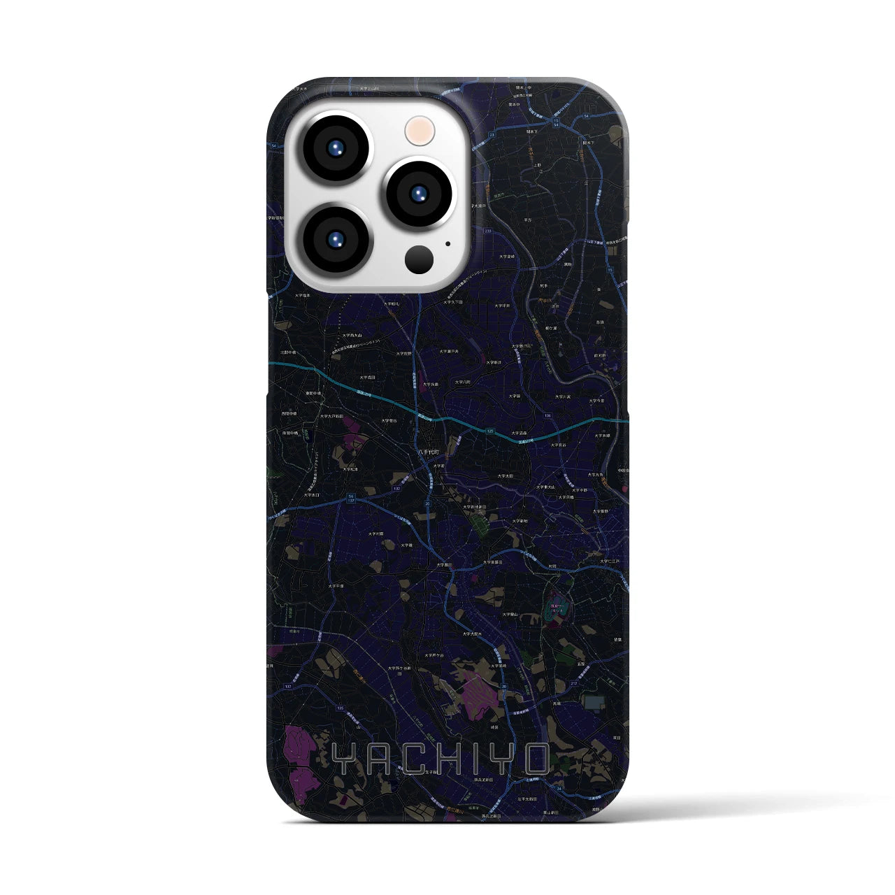 【八千代（茨城県）】地図柄iPhoneケース（バックカバータイプ）