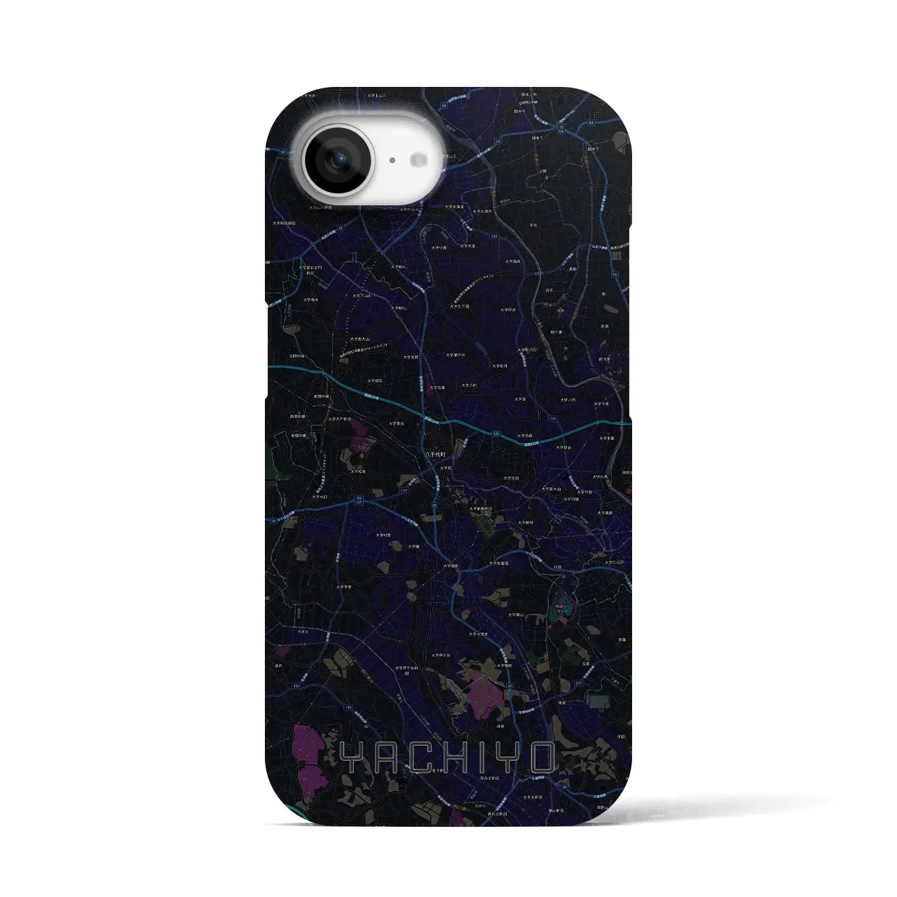 【八千代（茨城県）】地図柄iPhoneケース（バックカバータイプ）