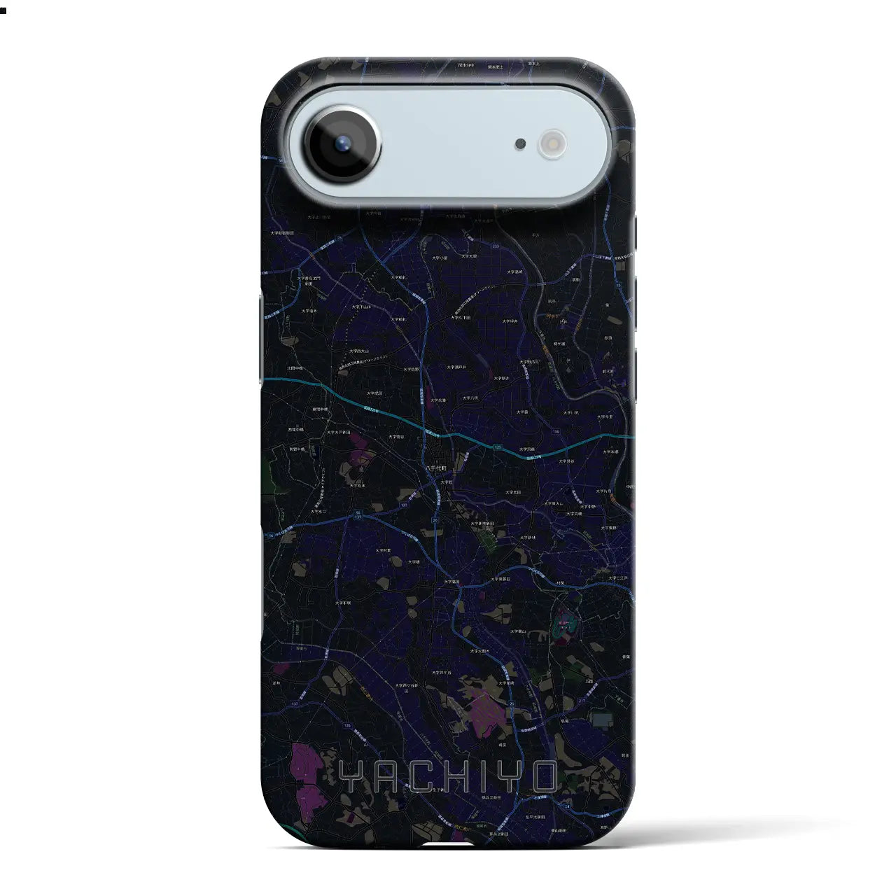 【八千代（茨城県）】地図柄iPhoneケース（バックカバータイプ）