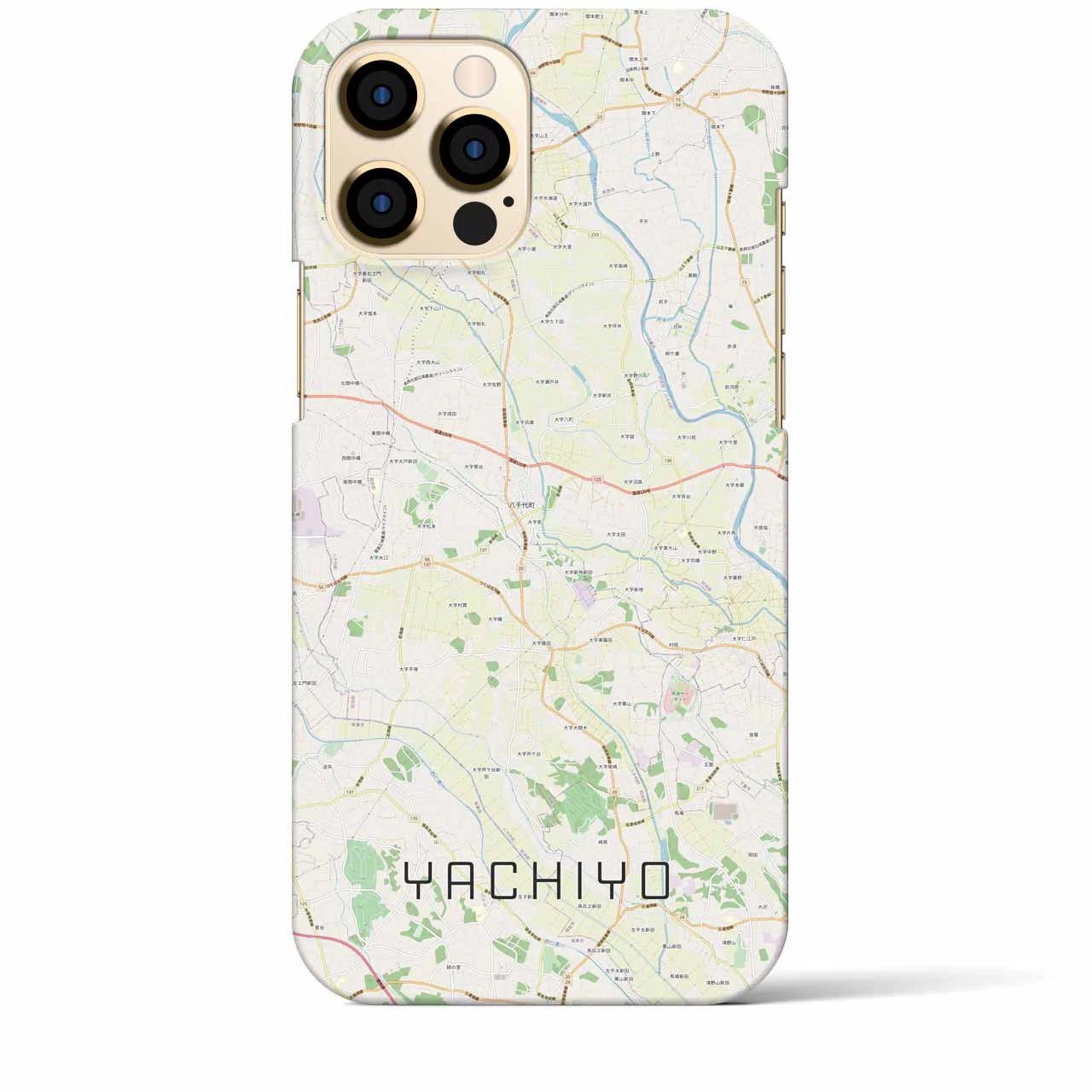 【八千代（茨城県）】地図柄iPhoneケース（バックカバータイプ）