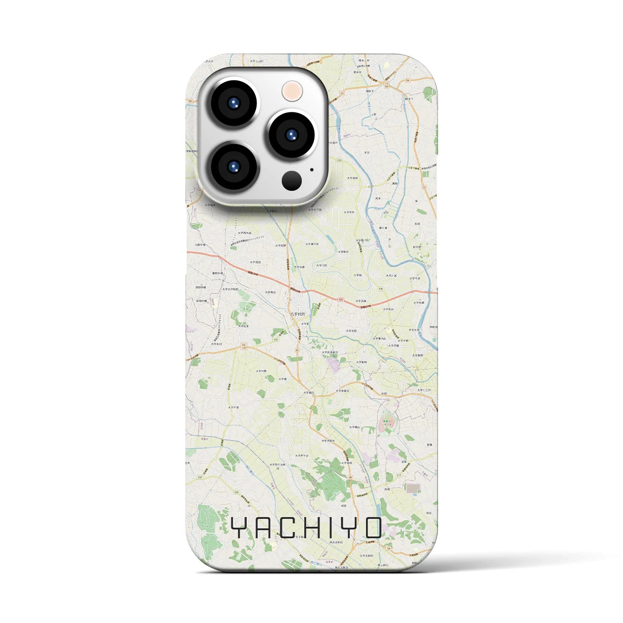 【八千代（茨城県）】地図柄iPhoneケース（バックカバータイプ）