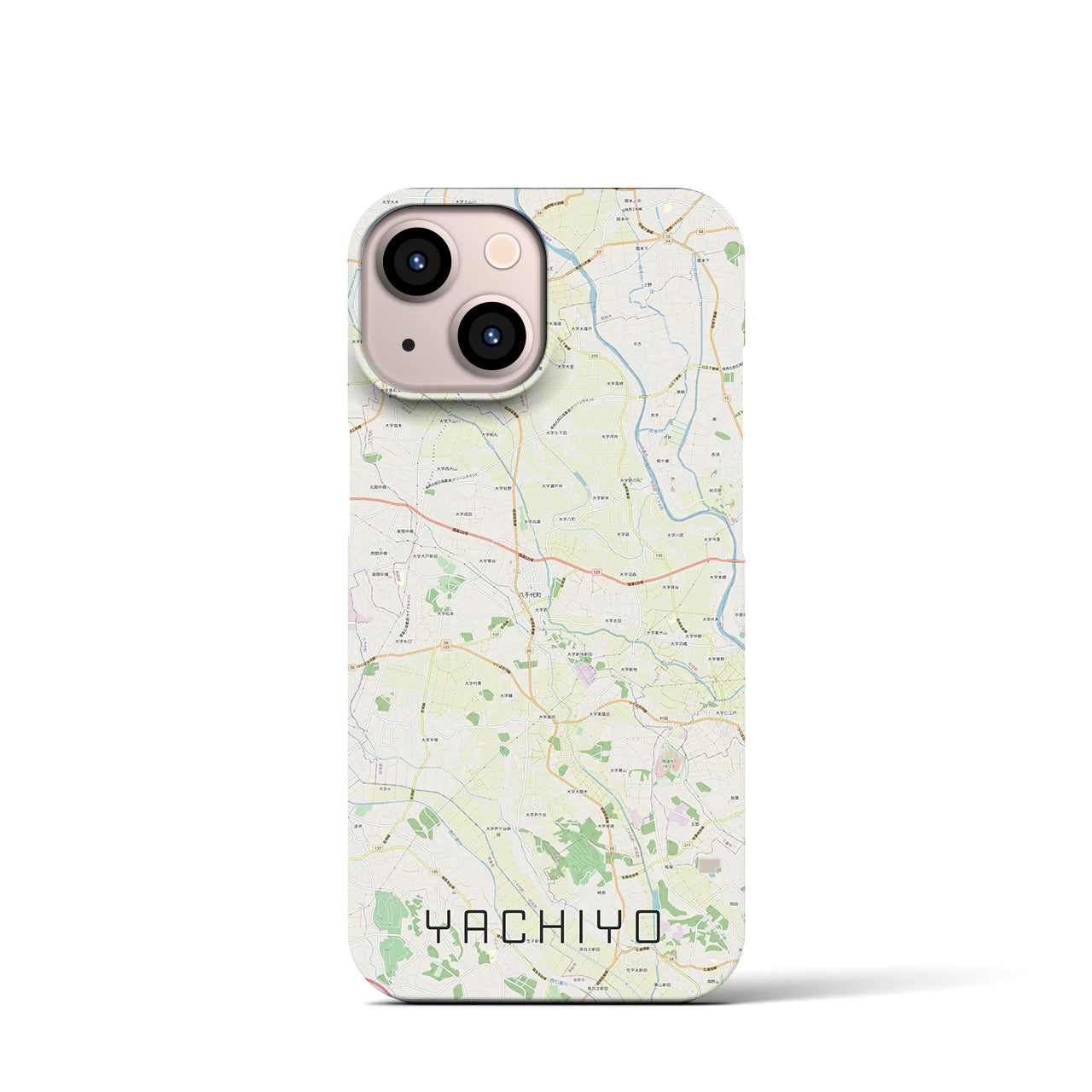 【八千代（茨城県）】地図柄iPhoneケース（バックカバータイプ）
