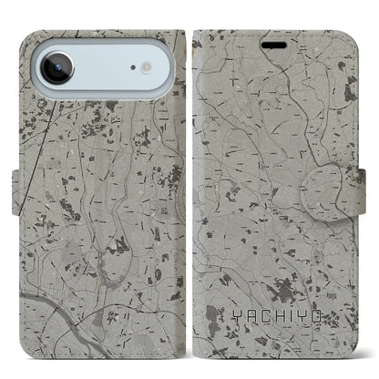 【八千代（茨城県）】地図柄iPhoneケース（手帳タイプ）