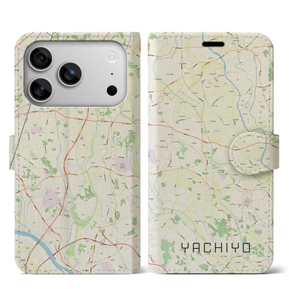 【八千代（茨城県）】地図柄iPhoneケース（手帳タイプ）