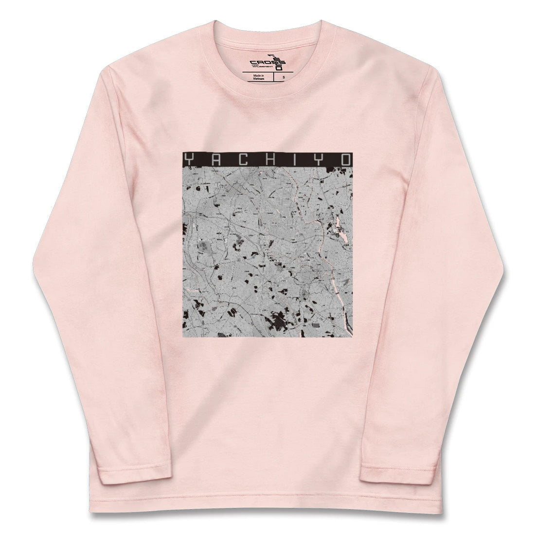 【八千代(茨城県)(茨城県)】地図柄ロングスリーブTシャツ