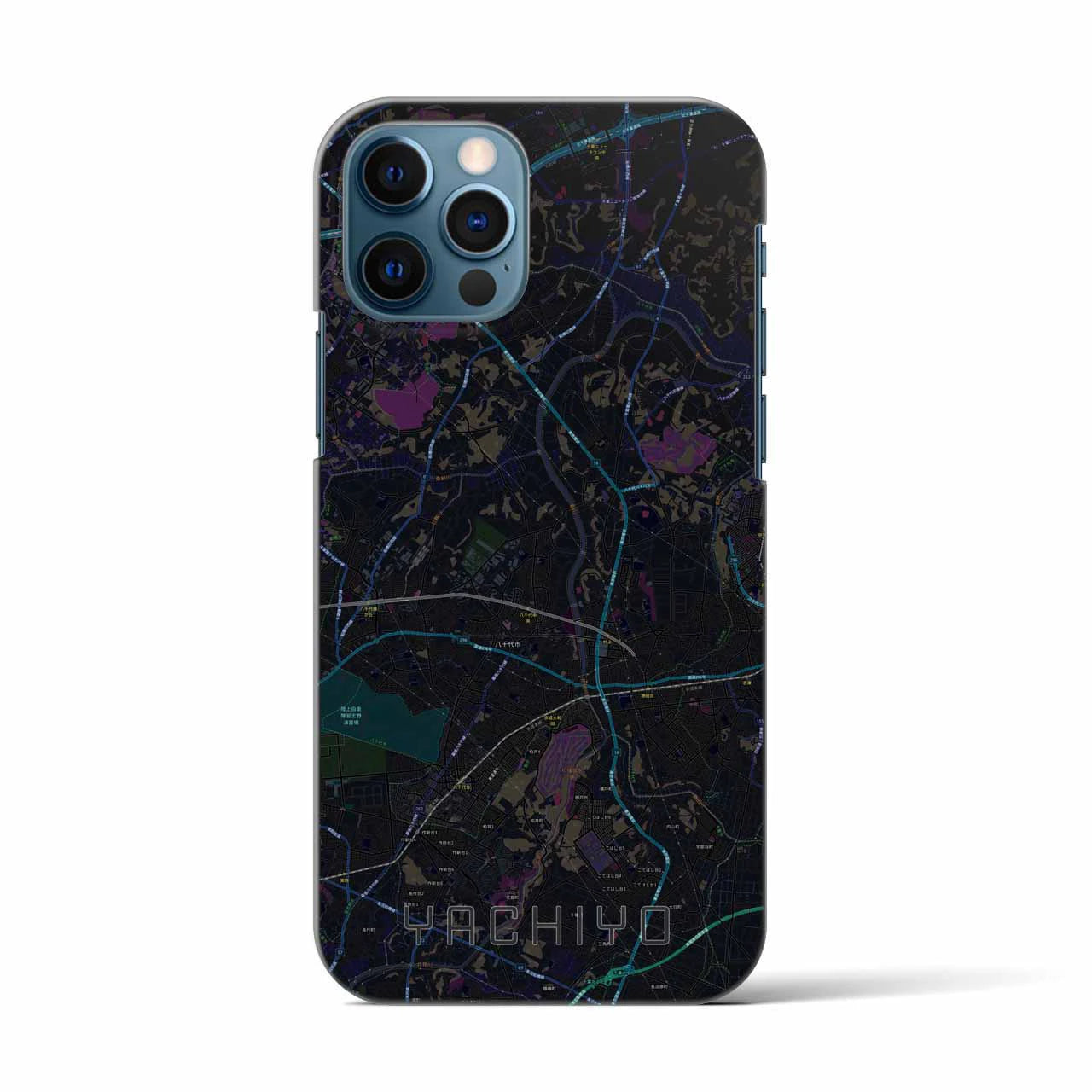 【八千代（千葉県）】地図柄iPhoneケース（バックカバータイプ）