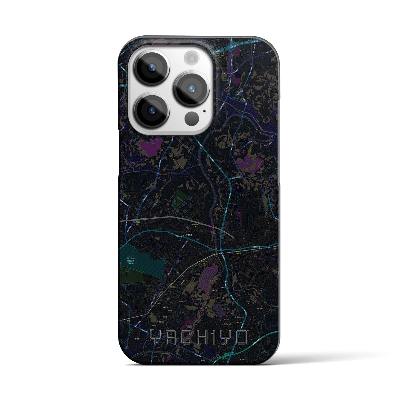 【八千代（千葉県）】地図柄iPhoneケース（バックカバータイプ）