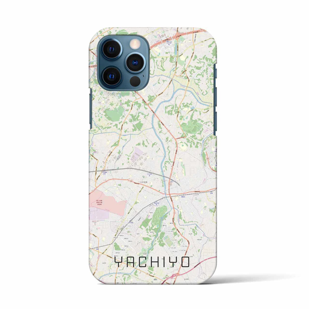 【八千代（千葉県）】地図柄iPhoneケース（バックカバータイプ）
