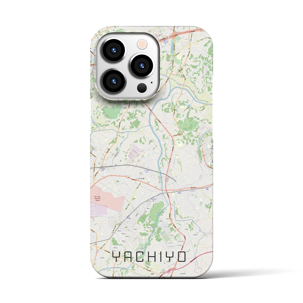 【八千代（千葉県）】地図柄iPhoneケース（バックカバータイプ）