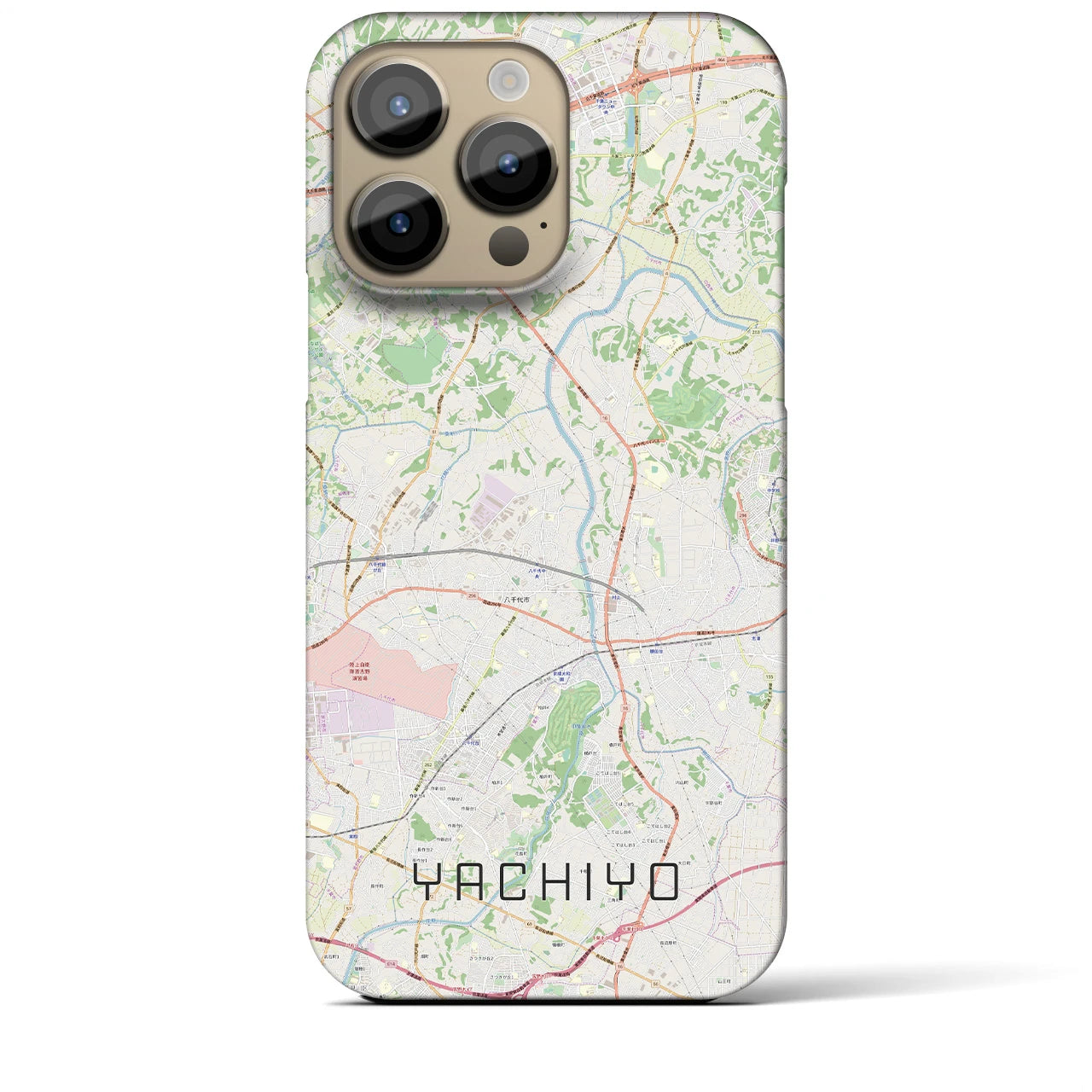【八千代（千葉県）】地図柄iPhoneケース（バックカバータイプ）