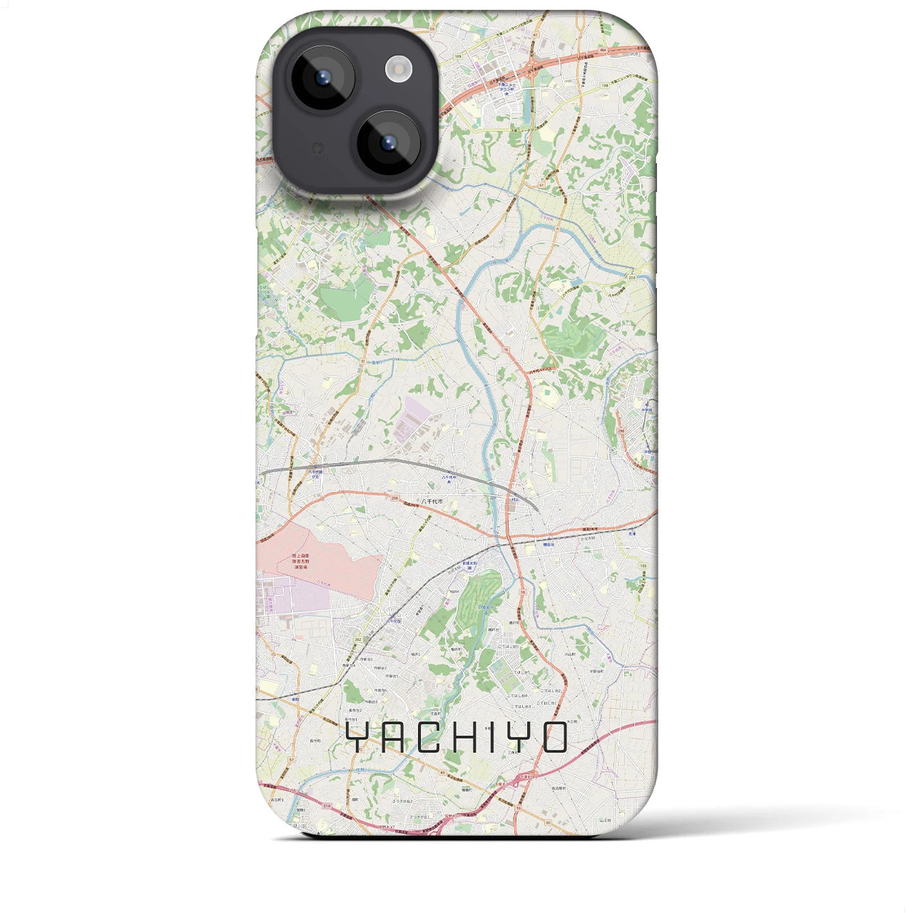 【八千代（千葉県）】地図柄iPhoneケース（バックカバータイプ）