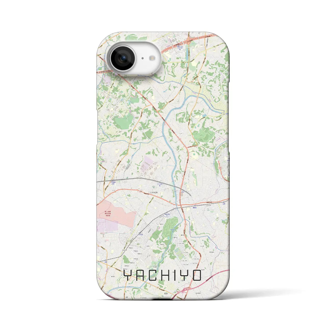 【八千代（千葉県）】地図柄iPhoneケース（バックカバータイプ）