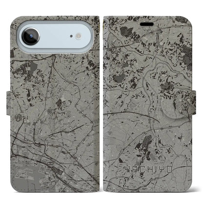 【八千代（千葉県）】地図柄iPhoneケース（手帳タイプ）