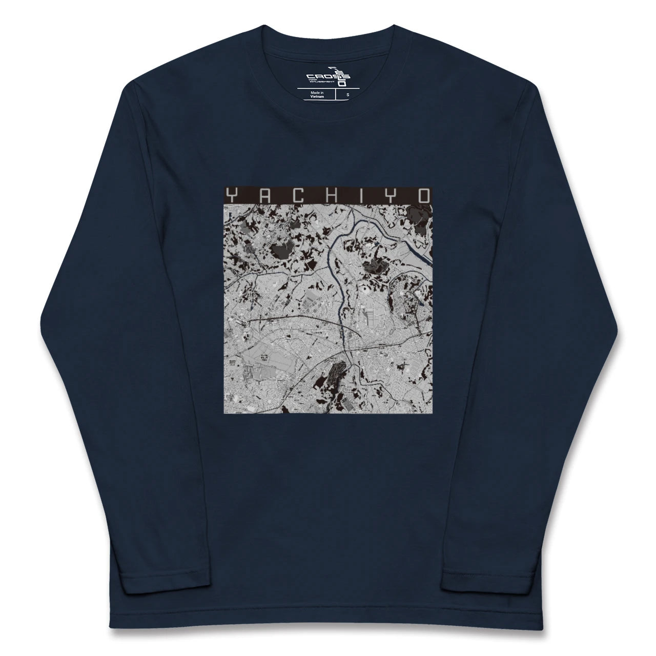 【八千代（千葉県）】地図柄ロングスリーブTシャツ