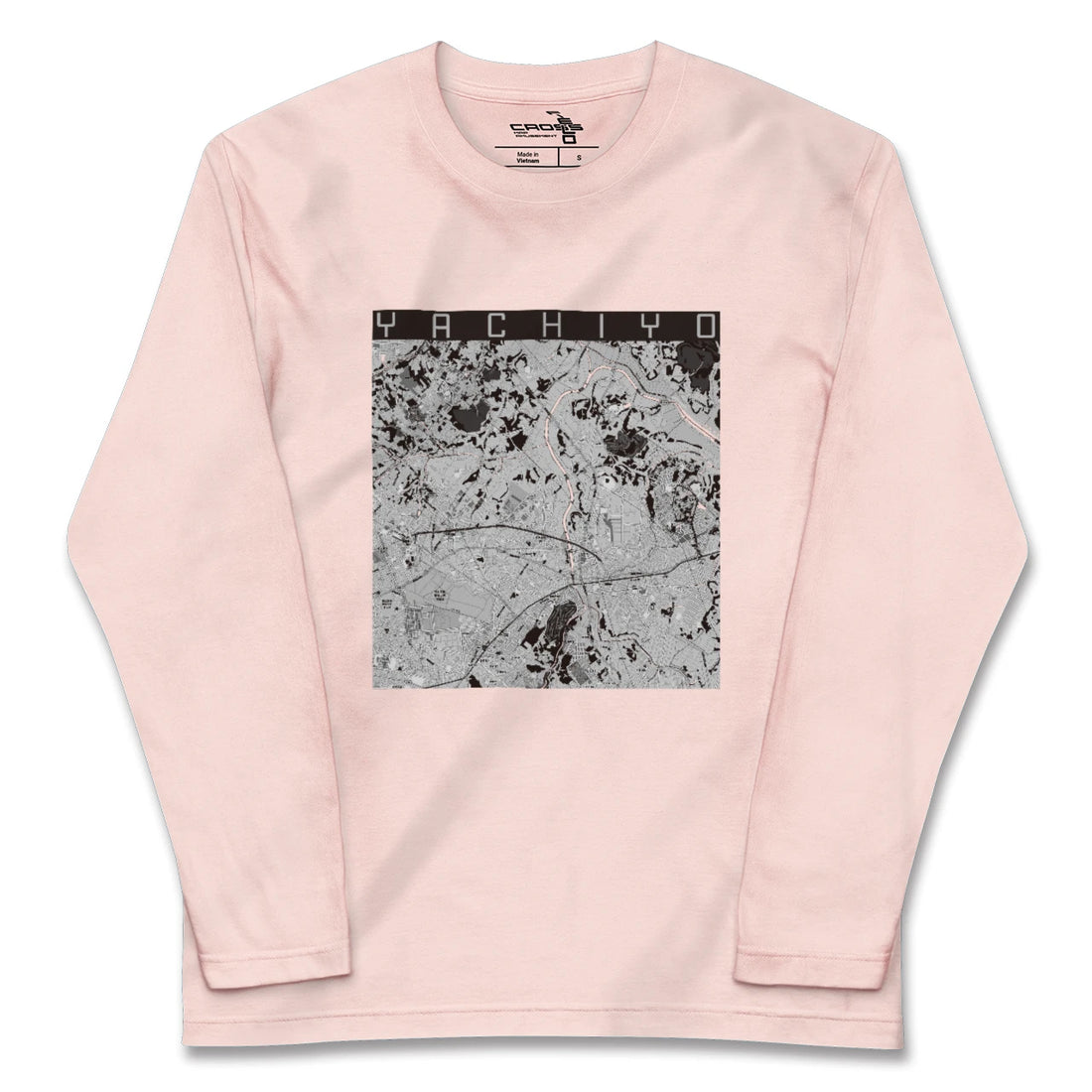 【八千代(千葉県)】地図柄ロングスリーブTシャツ
