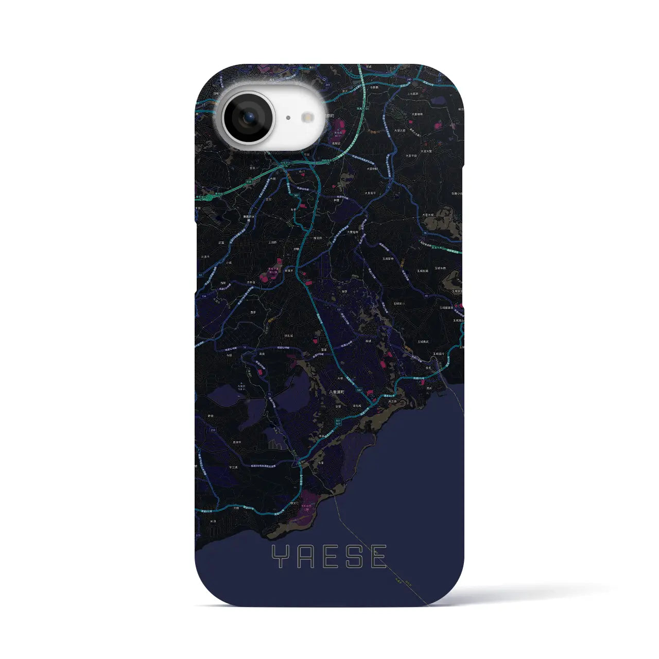 【八重瀬（沖縄県）】地図柄iPhoneケース（バックカバータイプ）