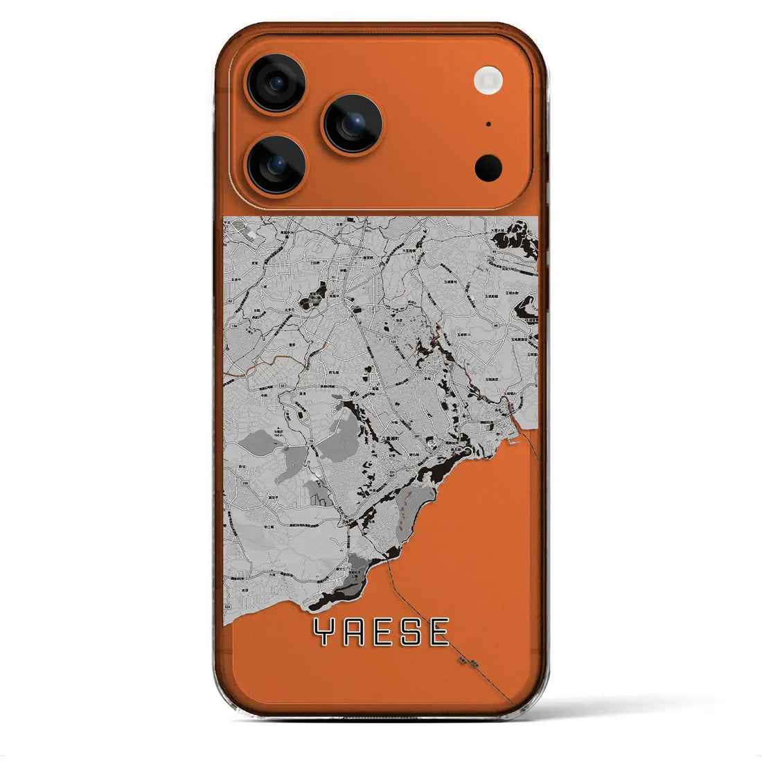 【八重瀬（沖縄県）】地図柄iPhoneケース（クリアタイプ）