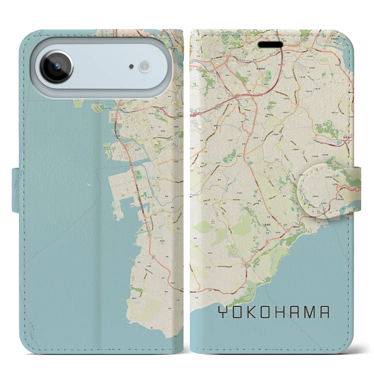 【八重瀬（沖縄県）】地図柄iPhoneケース（手帳タイプ）
