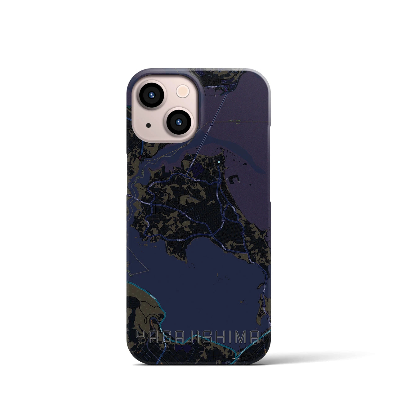【屋我地島（沖縄県）】地図柄iPhoneケース（バックカバータイプ）