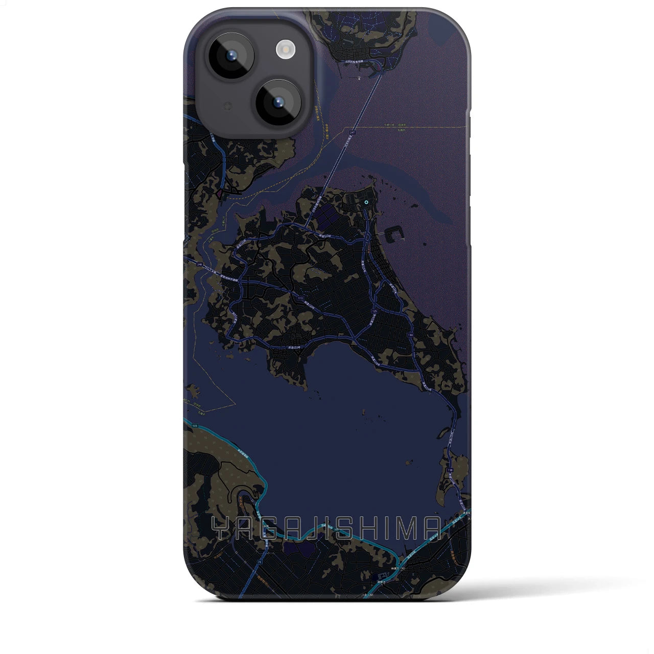 【屋我地島（沖縄県）】地図柄iPhoneケース（バックカバータイプ）