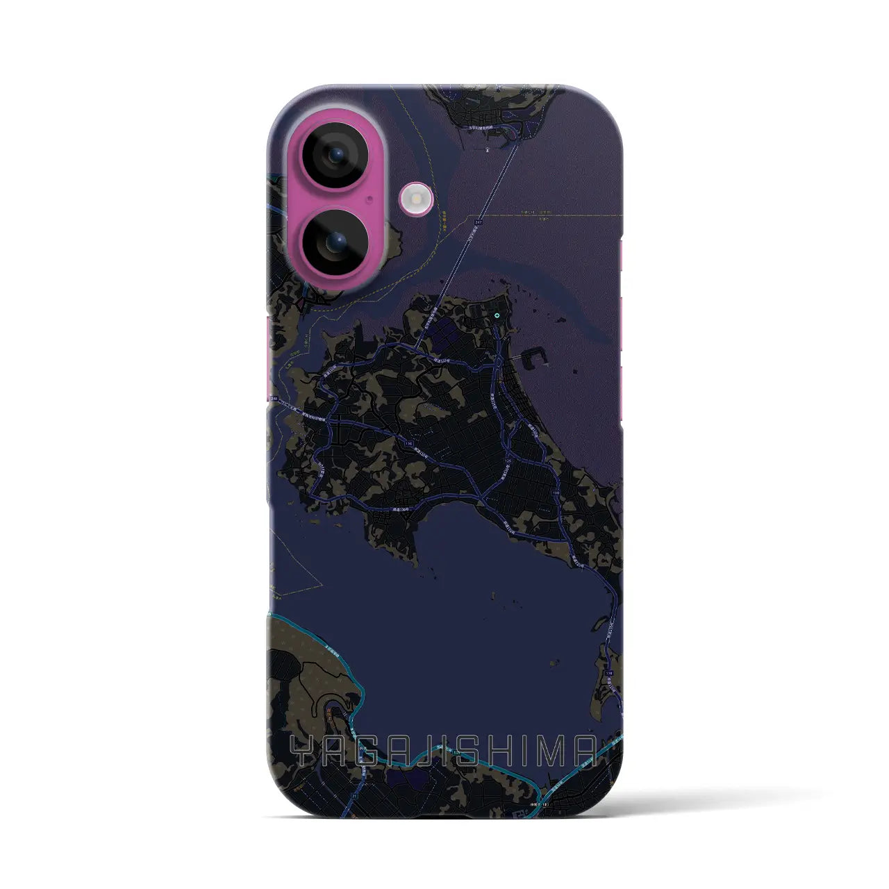 【屋我地島（沖縄県）】地図柄iPhoneケース（バックカバータイプ）