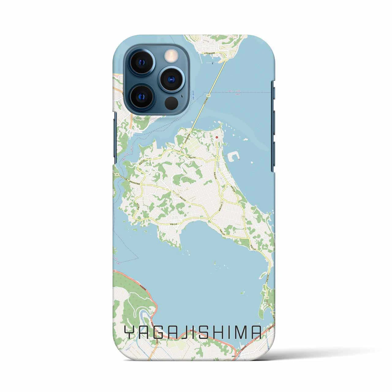 【屋我地島（沖縄県）】地図柄iPhoneケース（バックカバータイプ）