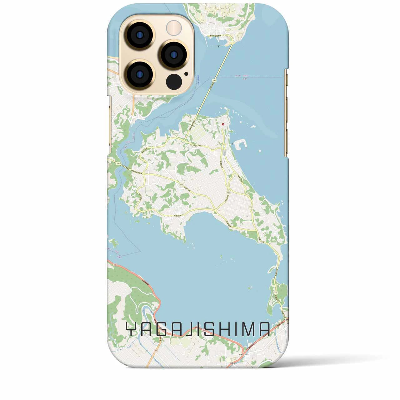 【屋我地島（沖縄県）】地図柄iPhoneケース（バックカバータイプ）