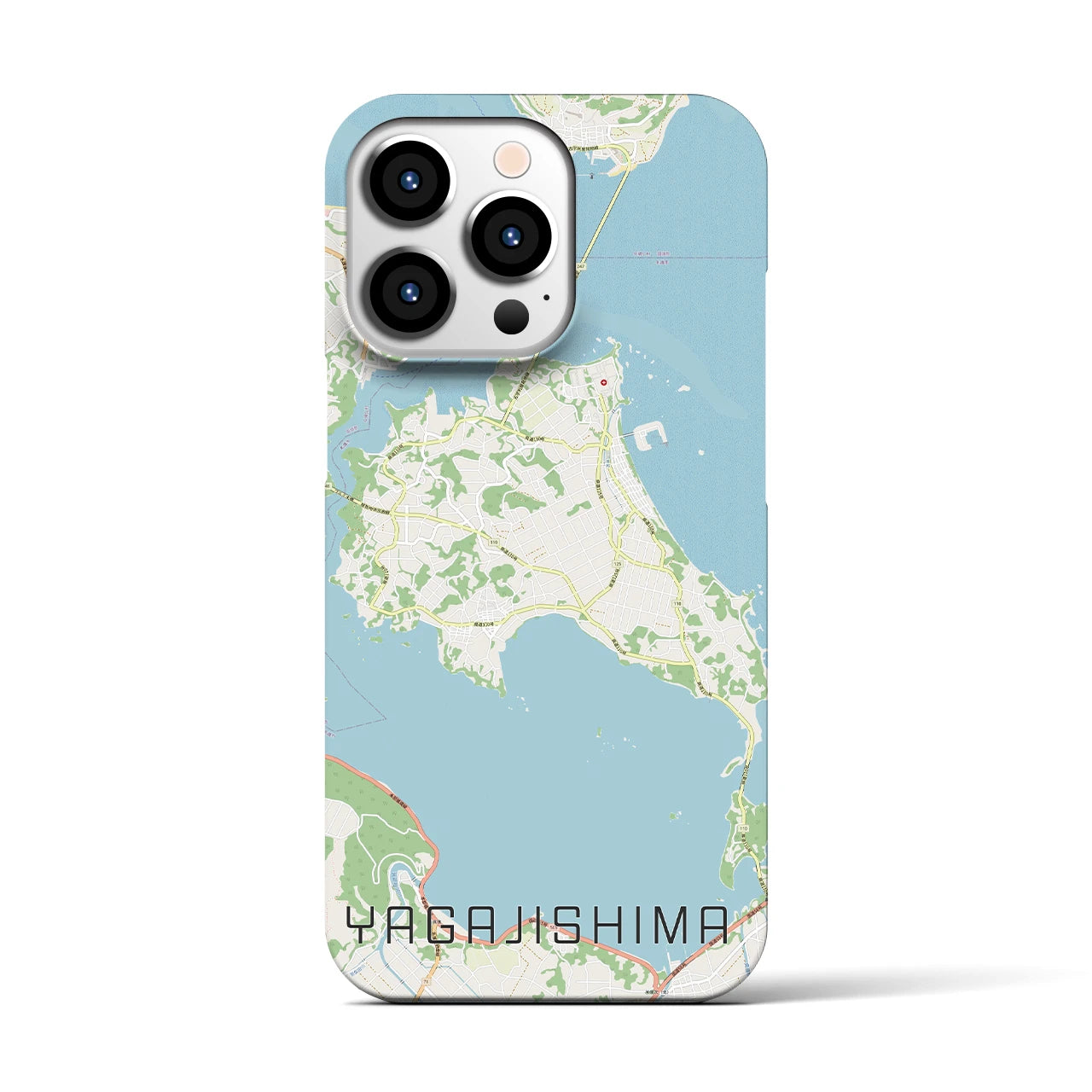 【屋我地島（沖縄県）】地図柄iPhoneケース（バックカバータイプ）
