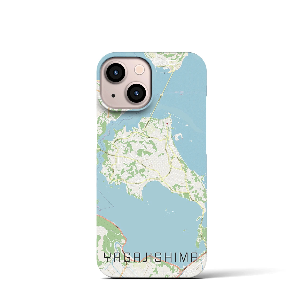 【屋我地島（沖縄県）】地図柄iPhoneケース（バックカバータイプ）