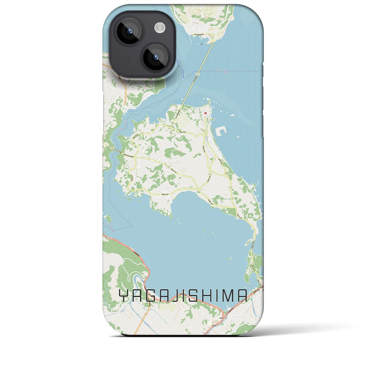 【屋我地島（沖縄県）】地図柄iPhoneケース（バックカバータイプ）