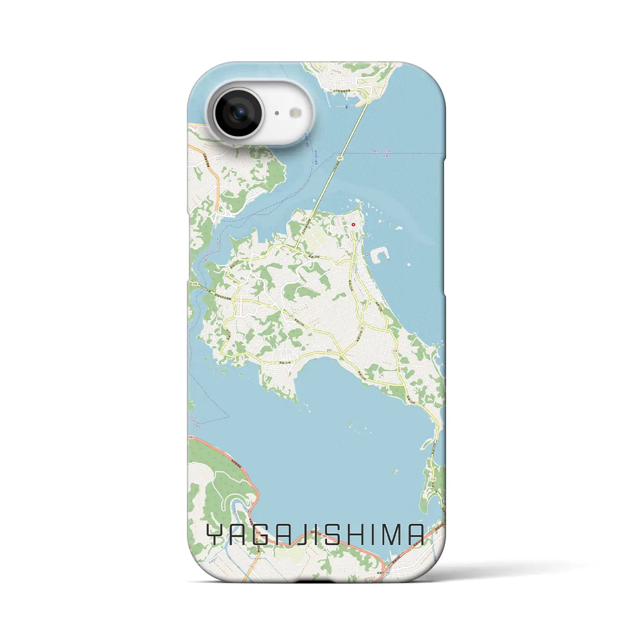 【屋我地島（沖縄県）】地図柄iPhoneケース（バックカバータイプ）