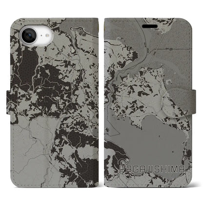 【屋我地島（沖縄県）】地図柄iPhoneケース（手帳タイプ）