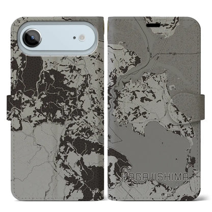 【屋我地島（沖縄県）】地図柄iPhoneケース（手帳タイプ）