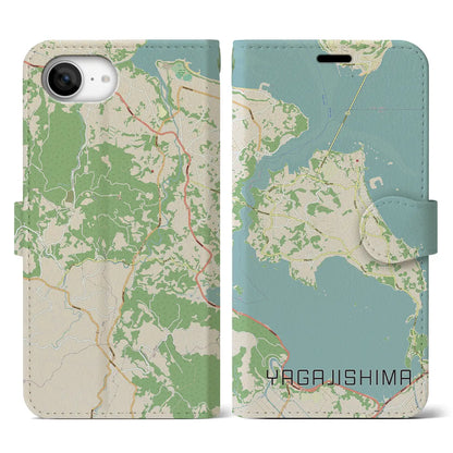 【屋我地島（沖縄県）】地図柄iPhoneケース（手帳タイプ）