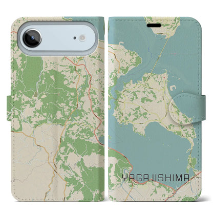 【屋我地島（沖縄県）】地図柄iPhoneケース（手帳タイプ）