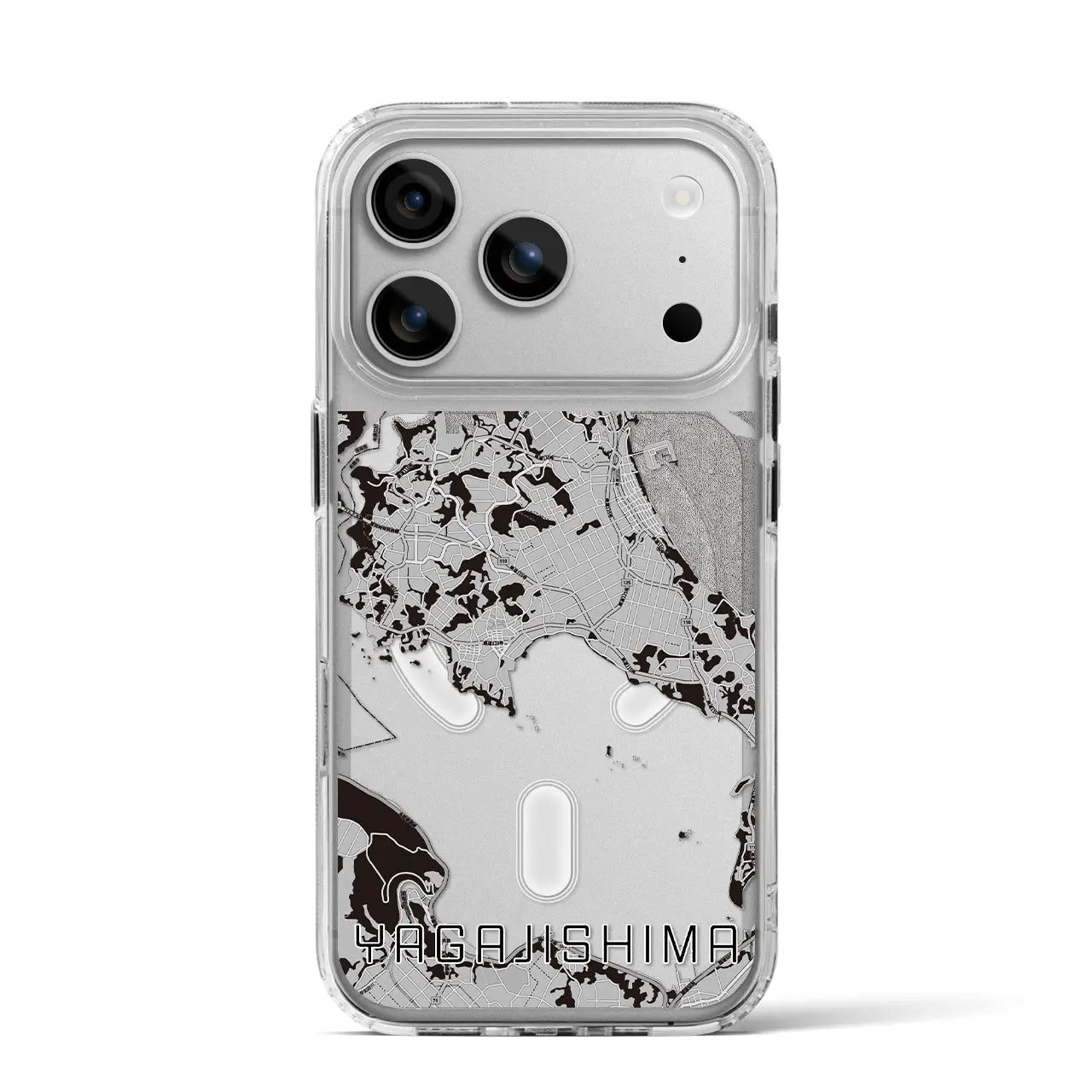 【屋我地島（沖縄県）】地図柄iPhoneケース（MagSafeタイプ）